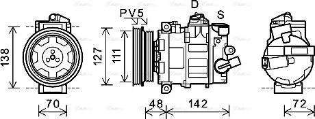 Ava Quality Cooling AIAK359 - Kompresors, Gaisa kond. sistēma autodraugiem.lv