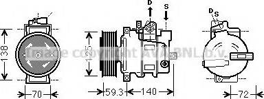 Ava Quality Cooling AIAK313 - Kompresors, Gaisa kond. sistēma autodraugiem.lv