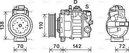 Ava Quality Cooling AIAK381 - Kompresors, Gaisa kond. sistēma autodraugiem.lv