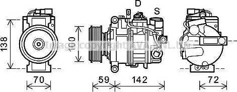 Ava Quality Cooling AIAK338 - Kompresors, Gaisa kond. sistēma autodraugiem.lv