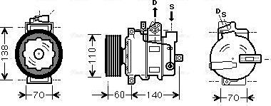 Ava Quality Cooling AIAK266 - Kompresors, Gaisa kond. sistēma autodraugiem.lv