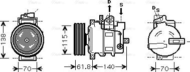 Ava Quality Cooling AIAK263 - Kompresors, Gaisa kond. sistēma autodraugiem.lv