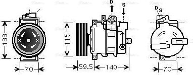 Ava Quality Cooling AIAK284 - Kompresors, Gaisa kond. sistēma autodraugiem.lv