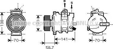 Ava Quality Cooling AIAK287 - Kompresors, Gaisa kond. sistēma autodraugiem.lv