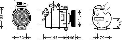 Ava Quality Cooling AIAK226 - Kompresors, Gaisa kond. sistēma autodraugiem.lv