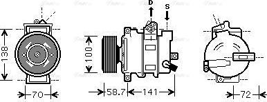 Ava Quality Cooling AIAK279 - Kompresors, Gaisa kond. sistēma autodraugiem.lv