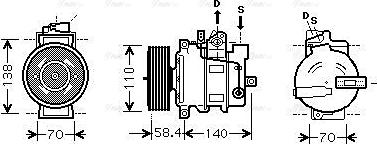 Ava Quality Cooling AIAK274 - Kompresors, Gaisa kond. sistēma autodraugiem.lv