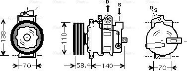 Ava Quality Cooling AIAK272 - Kompresors, Gaisa kond. sistēma autodraugiem.lv