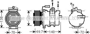 Ava Quality Cooling AIK312 - Kompresors, Gaisa kond. sistēma autodraugiem.lv