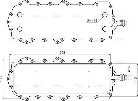 Ava Quality Cooling AU3352 - Eļļas radiators, Motoreļļa autodraugiem.lv