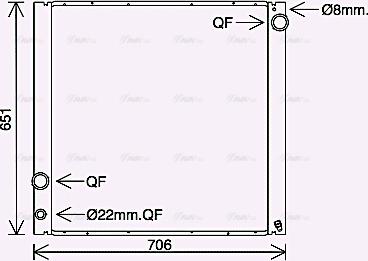 Ava Quality Cooling AU2229 - Radiators, Motora dzesēšanas sistēma autodraugiem.lv