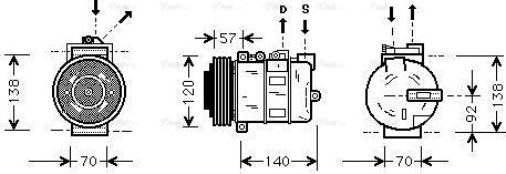 Ava Quality Cooling AUAK056 - Kompresors, Gaisa kond. sistēma autodraugiem.lv