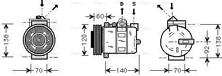Ava Quality Cooling AUAK050 - Kompresors, Gaisa kond. sistēma autodraugiem.lv