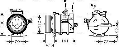 Ava Quality Cooling AUAK188 - Kompresors, Gaisa kond. sistēma autodraugiem.lv