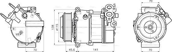 Ava Quality Cooling AUAK354 - Kompresors, Gaisa kond. sistēma autodraugiem.lv