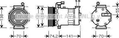 Ava Quality Cooling AU K171 - Kompresors, Gaisa kond. sistēma autodraugiem.lv