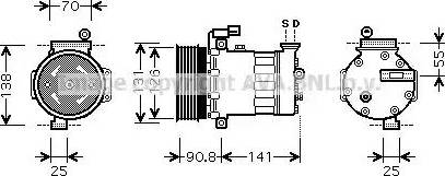 Ava Quality Cooling AU K172 - Kompresors, Gaisa kond. sistēma autodraugiem.lv