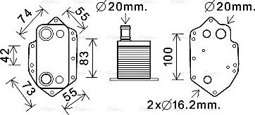 Ava Quality Cooling BW3554 - Eļļas radiators, Motoreļļa autodraugiem.lv