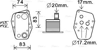 Ava Quality Cooling BW3555 - Eļļas radiators, Motoreļļa autodraugiem.lv