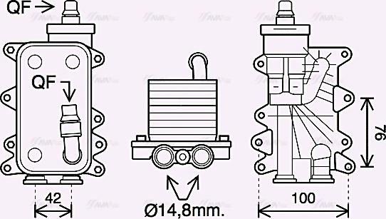 Ava Quality Cooling BW3560H - Eļļas radiators, Automātiskā pārnesumkārba autodraugiem.lv