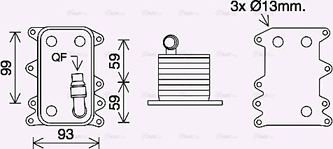 Ava Quality Cooling BW3560 - Eļļas radiators, Automātiskā pārnesumkārba autodraugiem.lv