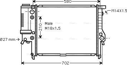 Ava Quality Cooling BW 2122 - Radiators, Motora dzesēšanas sistēma autodraugiem.lv