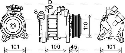 Ava Quality Cooling BWAK499 - Kompresors, Gaisa kond. sistēma autodraugiem.lv