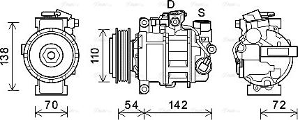 Ava Quality Cooling BWAK495 - Kompresors, Gaisa kond. sistēma autodraugiem.lv