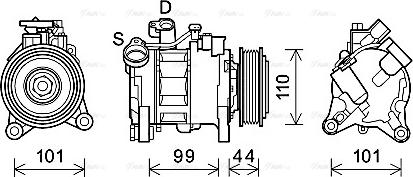 Ava Quality Cooling BWAK498 - Kompresors, Gaisa kond. sistēma autodraugiem.lv