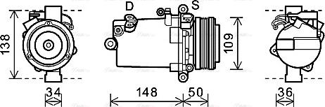 Ava Quality Cooling BWAK408 - Kompresors, Gaisa kond. sistēma autodraugiem.lv