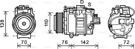 Ava Quality Cooling BWAK419 - Kompresors, Gaisa kond. sistēma autodraugiem.lv