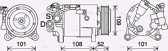 Ava Quality Cooling BWAK566 - Kompresors, Gaisa kond. sistēma autodraugiem.lv