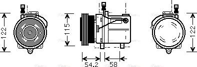 Ava Quality Cooling BWAK059 - Kompresors, Gaisa kond. sistēma autodraugiem.lv