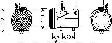 Ava Quality Cooling BWAK060 - Kompresors, Gaisa kond. sistēma autodraugiem.lv