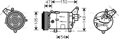 Ava Quality Cooling BWAK076 - Kompresors, Gaisa kond. sistēma autodraugiem.lv