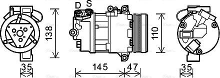 Ava Quality Cooling BWAK395 - Kompresors, Gaisa kond. sistēma autodraugiem.lv