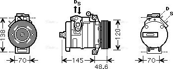 Ava Quality Cooling BWAK345 - Kompresors, Gaisa kond. sistēma autodraugiem.lv