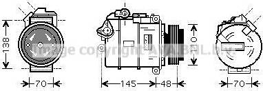 Ava Quality Cooling BWAK348 - Kompresors, Gaisa kond. sistēma autodraugiem.lv