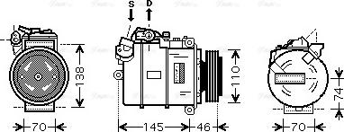 Ava Quality Cooling BWAK318 - Kompresors, Gaisa kond. sistēma autodraugiem.lv