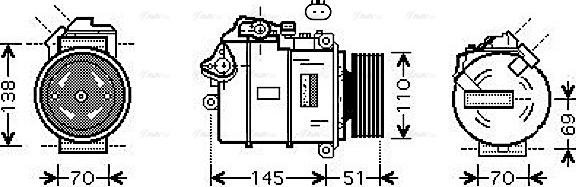 Ava Quality Cooling BWAK384 - Kompresors, Gaisa kond. sistēma autodraugiem.lv