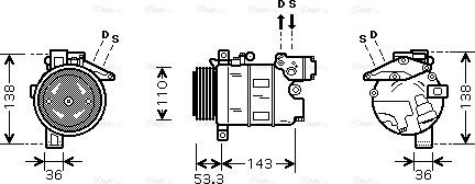 Ava Quality Cooling BW K321 - Kompresors, Gaisa kond. sistēma autodraugiem.lv