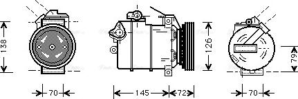 Ava Quality Cooling BWAK226 - Kompresors, Gaisa kond. sistēma autodraugiem.lv