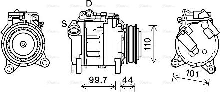 Ava Quality Cooling BWK493 - Kompresors, Gaisa kond. sistēma autodraugiem.lv