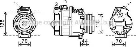 Ava Quality Cooling BWK407 - Kompresors, Gaisa kond. sistēma autodraugiem.lv