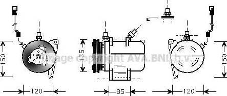 Ava Quality Cooling BW K016 - Kompresors, Gaisa kond. sistēma autodraugiem.lv