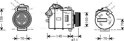 Ava Quality Cooling BW K306 - Kompresors, Gaisa kond. sistēma autodraugiem.lv