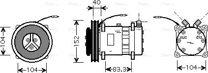 Ava Quality Cooling CLAK001 - Kompresors, Gaisa kond. sistēma autodraugiem.lv