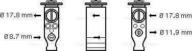 Ava Quality Cooling CN 1244 - Izplešanās vārsts, Gaisa kond. sistēma autodraugiem.lv