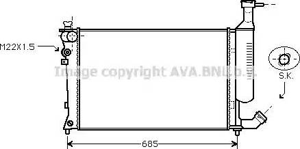 Ava Quality Cooling CN 2168 - Radiators, Motora dzesēšanas sistēma autodraugiem.lv