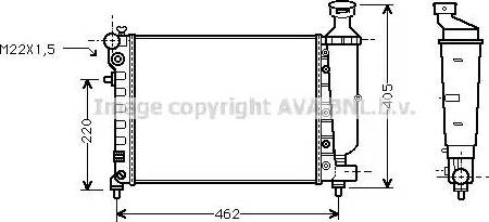 Ava Quality Cooling CN 2115 - Radiators, Motora dzesēšanas sistēma autodraugiem.lv